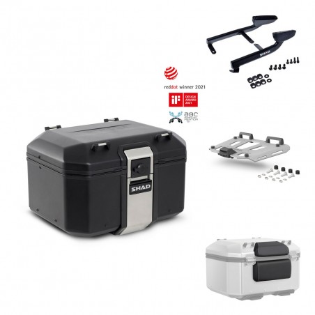 SHAD Baul trasero + parrilla soporte montaje accesorios TR48 TERRA BLACK EDITION KIT-450983