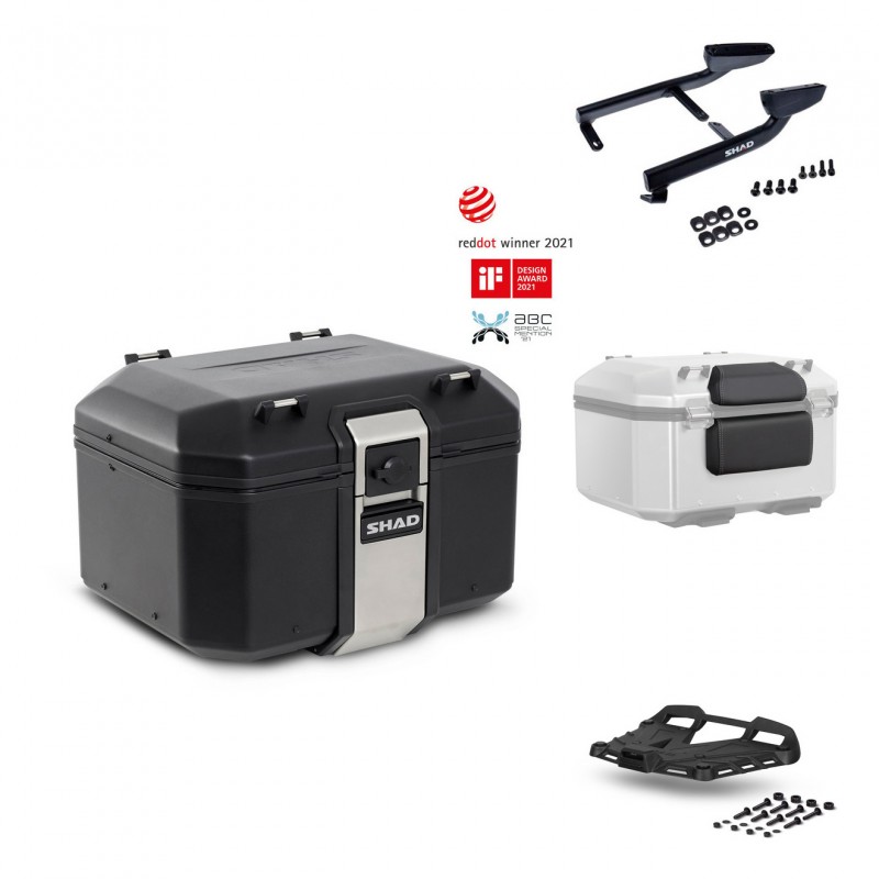 SHAD Baul trasero + parrilla soporte montaje accesorios TR48 TERRA BLACK EDITION KIT-450991