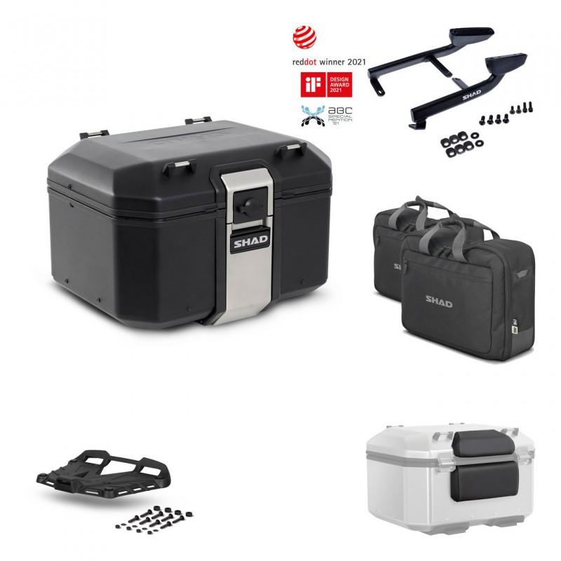 SHAD Baul trasero + parrilla soporte montaje accesorios TR48 TERRA BLACK EDITION KIT-450995