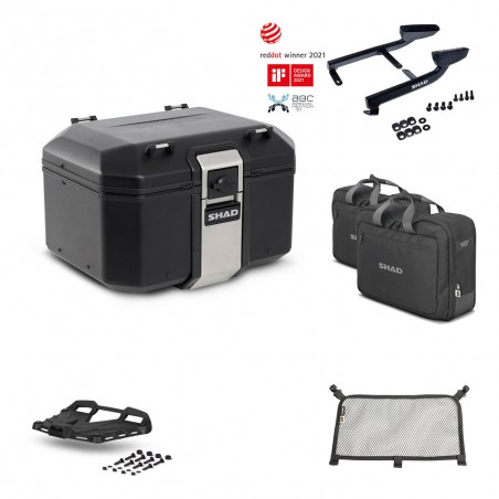 SHAD Baul trasero + parrilla soporte montaje accesorios TR48 TERRA BLACK EDITION KIT-450996