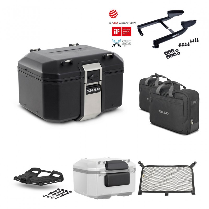 SHAD Baul trasero + parrilla soporte montaje accesorios TR48 TERRA BLACK EDITION KIT-450997