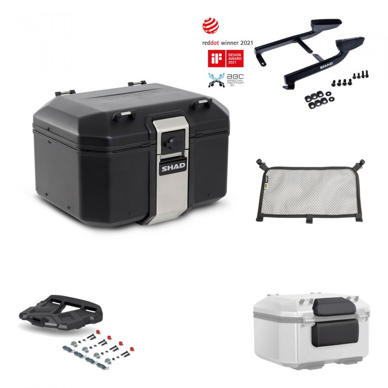 SHAD Baul trasero + parrilla soporte montaje accesorios TR48 TERRA BLACK EDITION KIT-451000