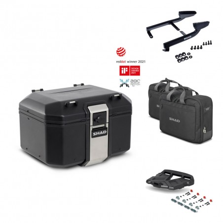 SHAD Baul trasero + parrilla soporte montaje accesorios TR48 TERRA BLACK EDITION KIT-451001