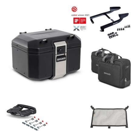 SHAD Baul trasero + parrilla soporte montaje accesorios TR48 TERRA BLACK EDITION KIT-451003