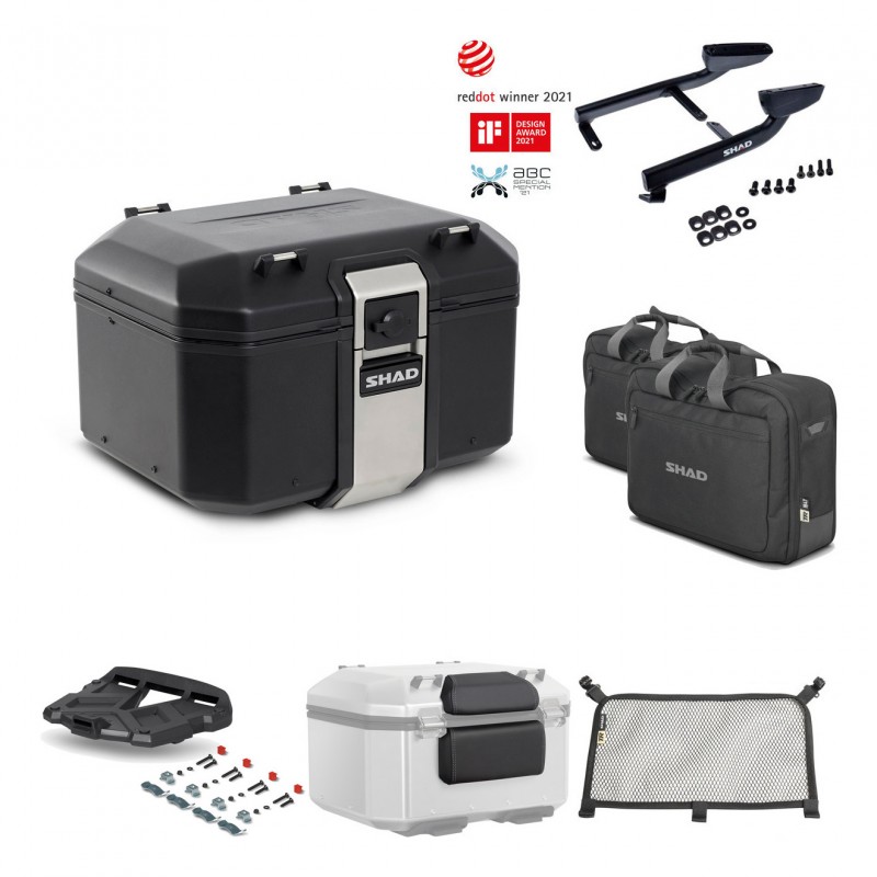SHAD Baul trasero + parrilla soporte montaje accesorios TR48 TERRA BLACK EDITION KIT-451004