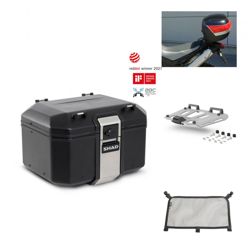 SHAD Baul trasero + parrilla soporte montaje accesorios TR48 TERRA BLACK EDITION KIT-451030