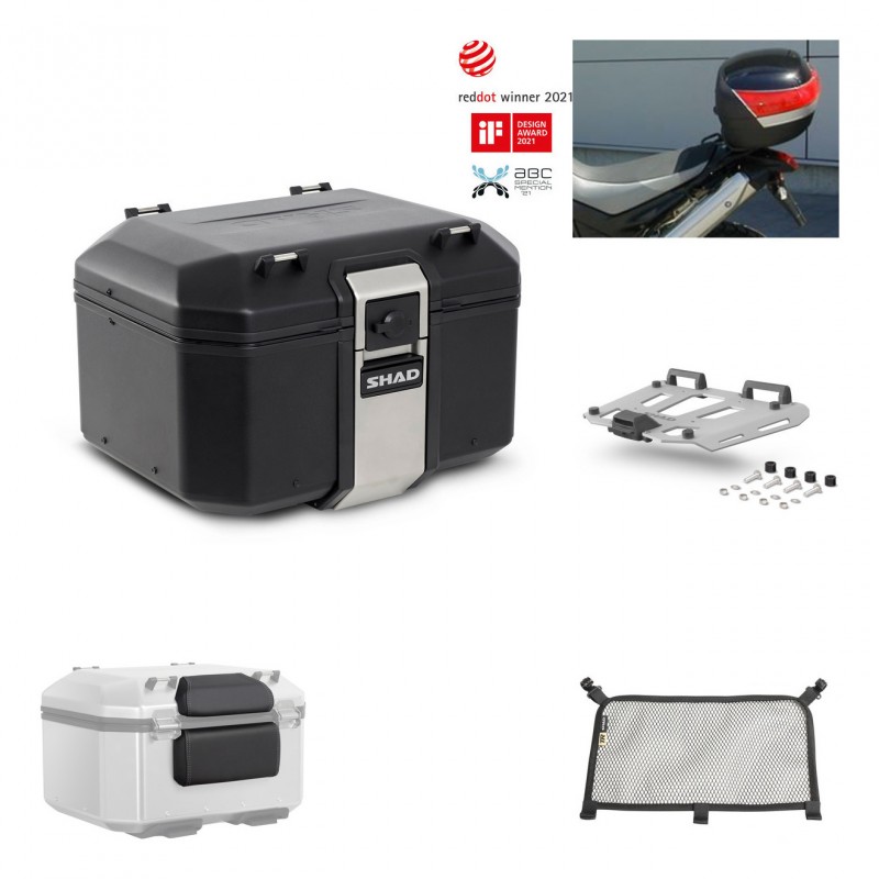 SHAD Baul trasero + parrilla soporte montaje accesorios TR48 TERRA BLACK EDITION KIT-451031
