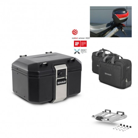 SHAD Baul trasero + parrilla soporte montaje accesorios TR48 TERRA BLACK EDITION KIT-451032