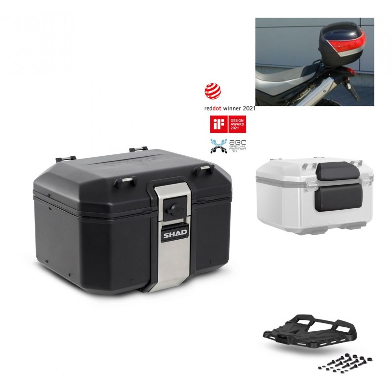 SHAD Baul trasero + parrilla soporte montaje accesorios TR48 TERRA BLACK EDITION KIT-451037