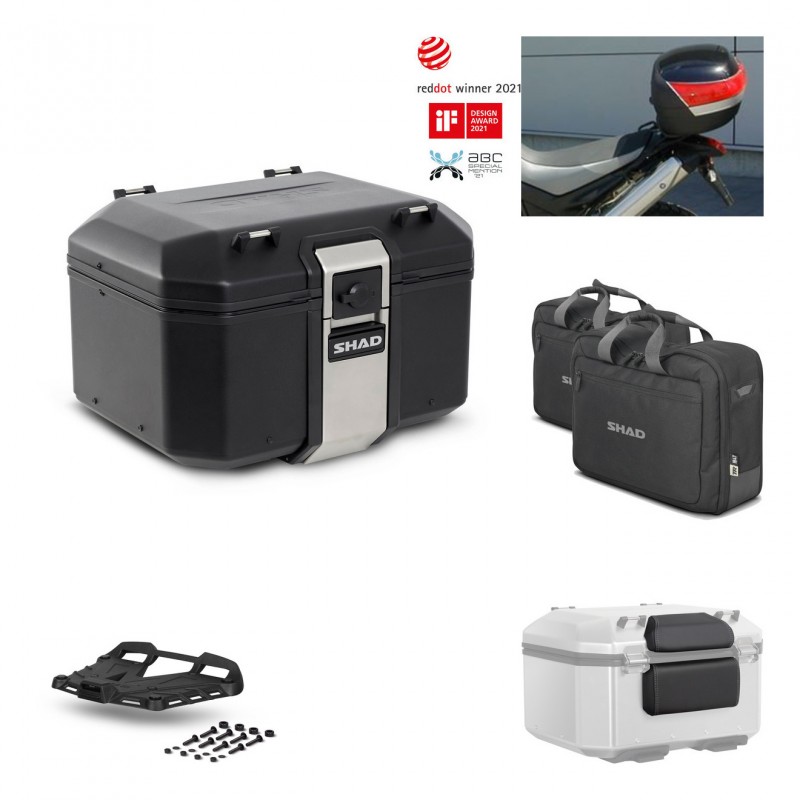 SHAD Baul trasero + parrilla soporte montaje accesorios TR48 TERRA BLACK EDITION KIT-451041