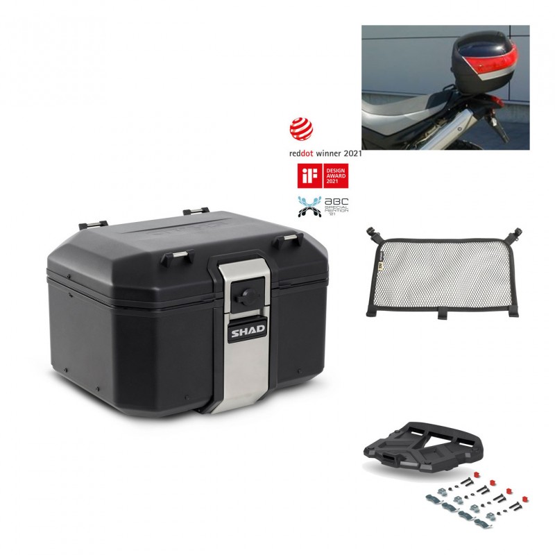 SHAD Baul trasero + parrilla soporte montaje accesorios TR48 TERRA BLACK EDITION KIT-451045