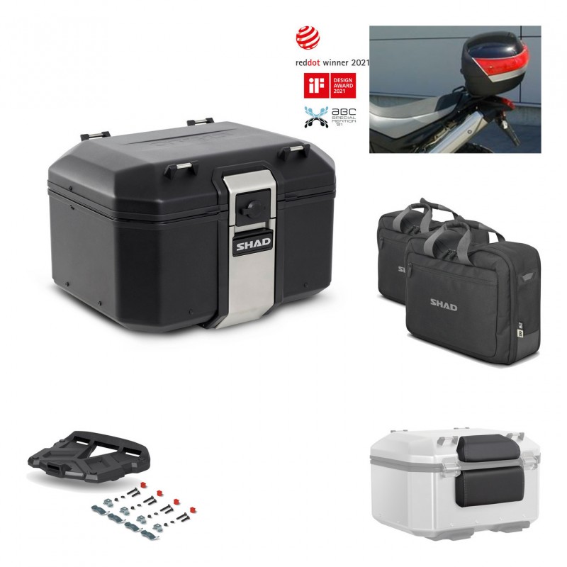 SHAD Baul trasero + parrilla soporte montaje accesorios TR48 TERRA BLACK EDITION KIT-451048