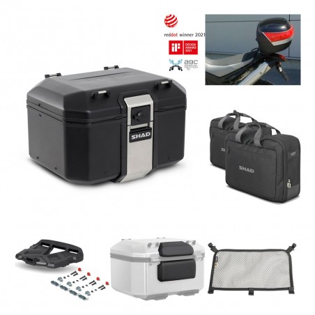 SHAD Baul trasero + parrilla soporte montaje accesorios TR48 TERRA BLACK EDITION KIT-451050