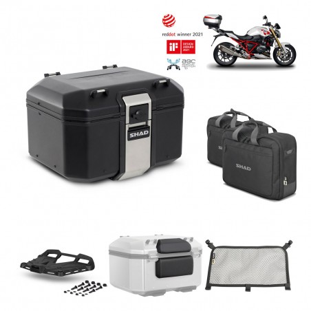 SHAD Baul trasero + parrilla soporte montaje accesorios TR48 TERRA BLACK EDITION KIT-451089