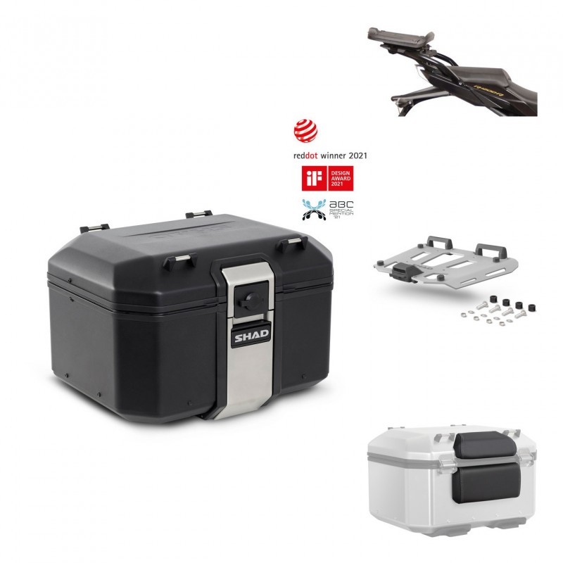 SHAD Baul trasero + parrilla soporte montaje accesorios TR48 TERRA BLACK EDITION KIT-451098