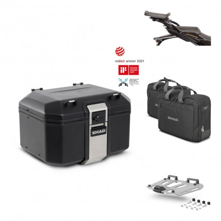 SHAD Baul trasero + parrilla soporte montaje accesorios TR48 TERRA BLACK EDITION KIT-451101