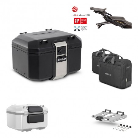 SHAD Baul trasero + parrilla soporte montaje accesorios TR48 TERRA BLACK EDITION KIT-451102