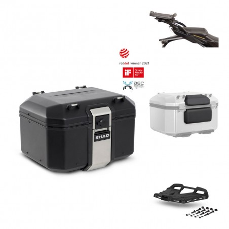 SHAD Baul trasero + parrilla soporte montaje accesorios TR48 TERRA BLACK EDITION KIT-451106