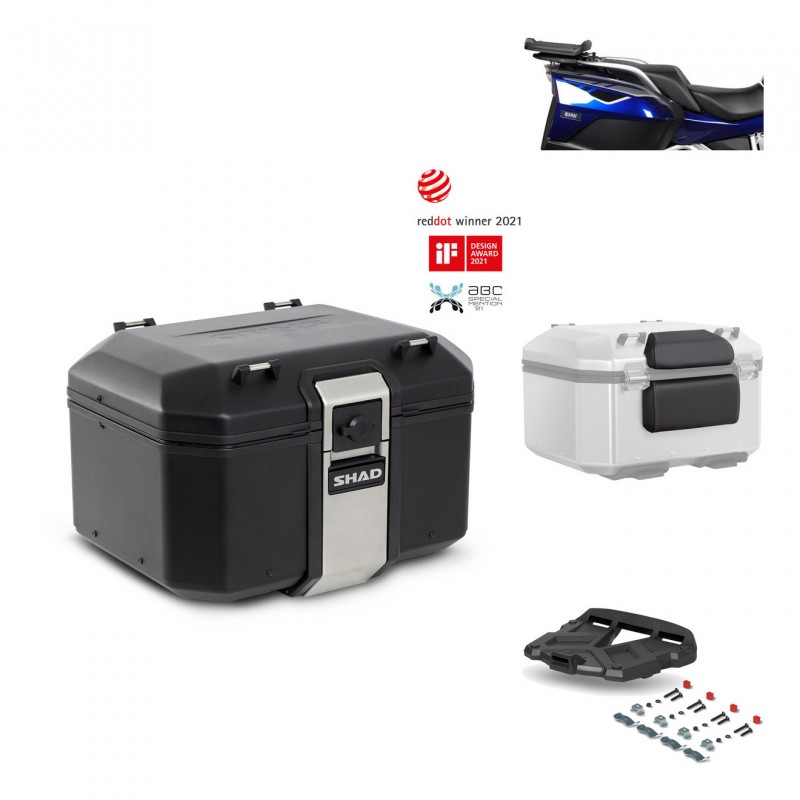 SHAD Baul trasero + parrilla soporte montaje accesorios TR48 TERRA BLACK EDITION KIT-451136