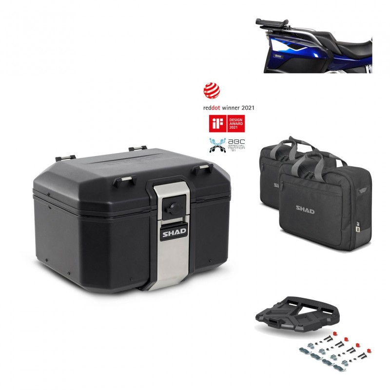 SHAD Rear trunk + grill mounting bracket accessories TR48 TERRA BLACK EDITION KIT-451139