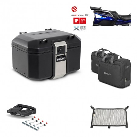 SHAD Baul trasero + parrilla soporte montaje accesorios TR48 TERRA BLACK EDITION KIT-451141