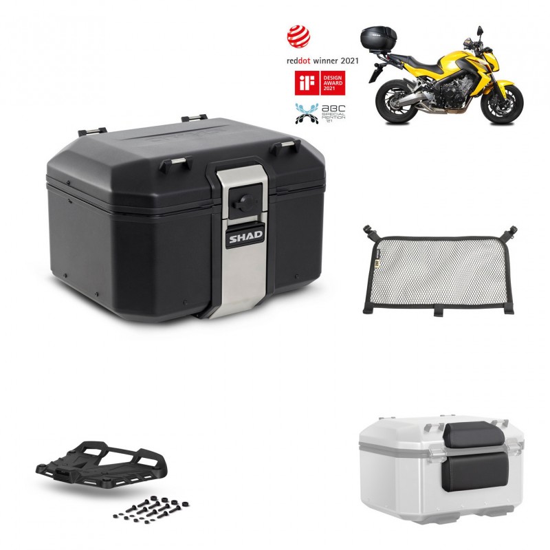 SHAD Baul trasero + parrilla soporte montaje accesorios TR48 TERRA BLACK EDITION KIT-451200