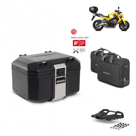 SHAD Baul trasero + parrilla soporte montaje accesorios TR48 TERRA BLACK EDITION KIT-451201