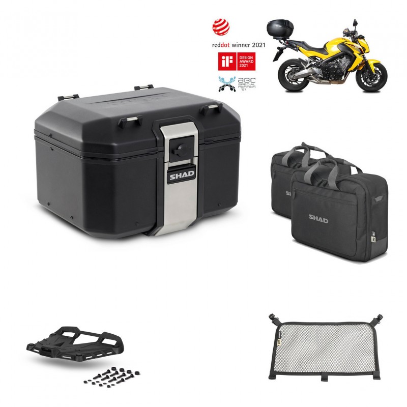 SHAD Baul trasero + parrilla soporte montaje accesorios TR48 TERRA BLACK EDITION KIT-451203
