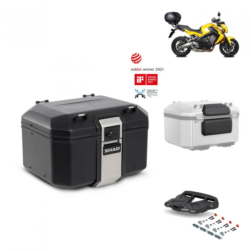 SHAD Baul trasero + parrilla soporte montaje accesorios TR48 TERRA BLACK EDITION KIT-451205