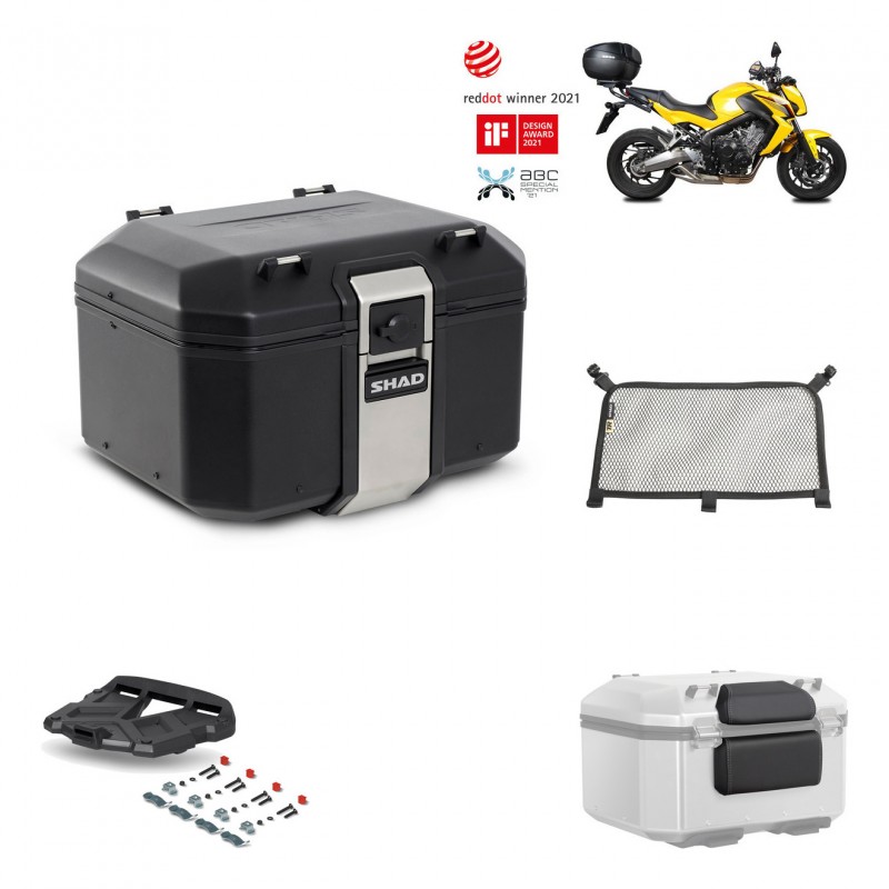 SHAD Baul trasero + parrilla soporte montaje accesorios TR48 TERRA BLACK EDITION KIT-451207