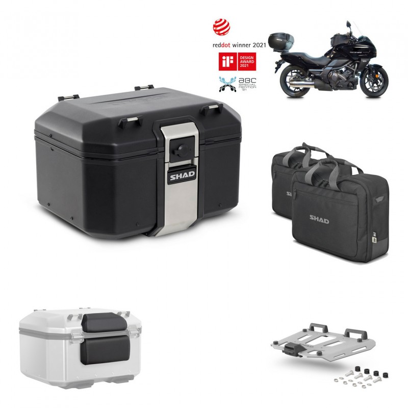 SHAD Baul trasero + parrilla soporte montaje accesorios TR48 TERRA BLACK EDITION KIT-451217