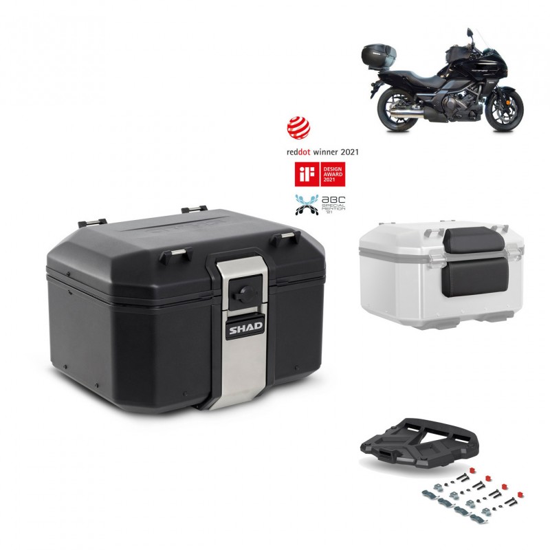 SHAD Baul trasero + parrilla soporte montaje accesorios TR48 TERRA BLACK EDITION KIT-451228