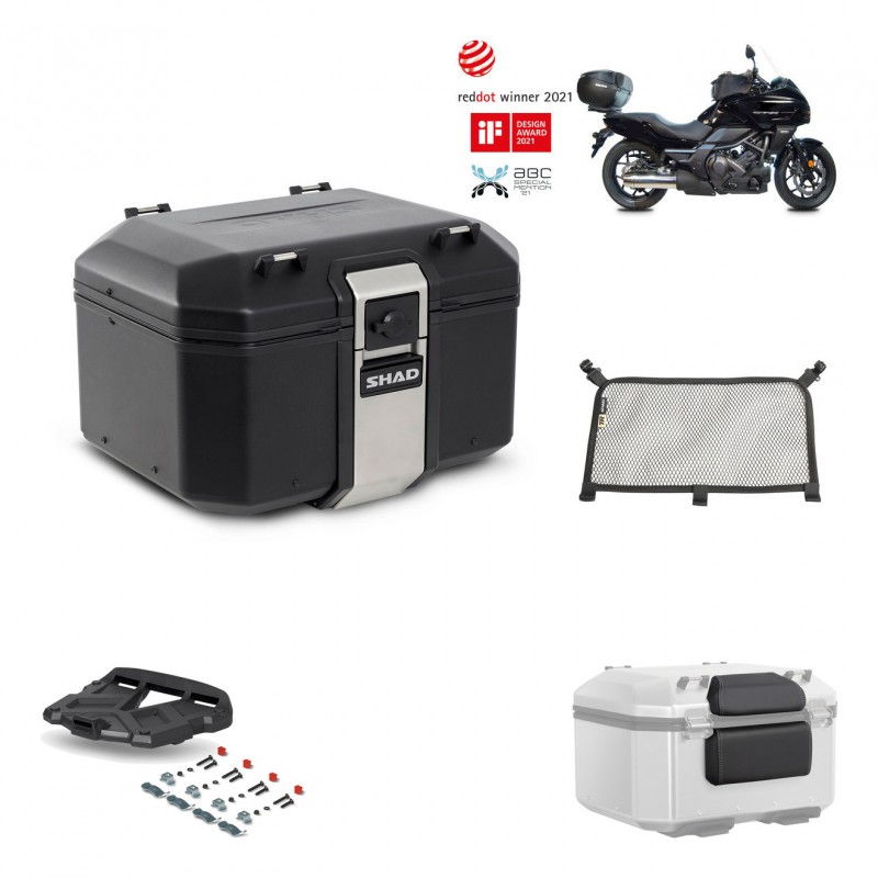 SHAD Baul trasero + parrilla soporte montaje accesorios TR48 TERRA BLACK EDITION KIT-451230