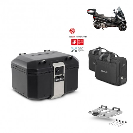 SHAD Baul trasero + parrilla soporte montaje accesorios TR48 TERRA BLACK EDITION KIT-451308