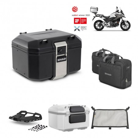 SHAD Baul trasero + parrilla soporte montaje accesorios TR48 TERRA BLACK EDITION KIT-451434