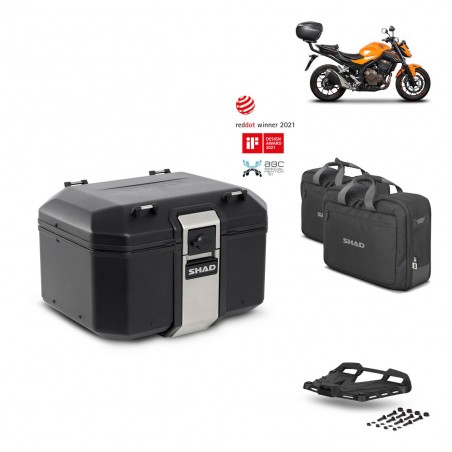 SHAD Rear trunk + grill mounting bracket accessories TR48 TERRA BLACK EDITION KIT-451454