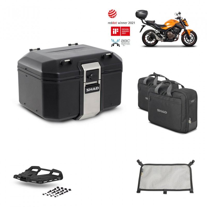 SHAD Baul trasero + parrilla soporte montaje accesorios TR48 TERRA BLACK EDITION KIT-451456
