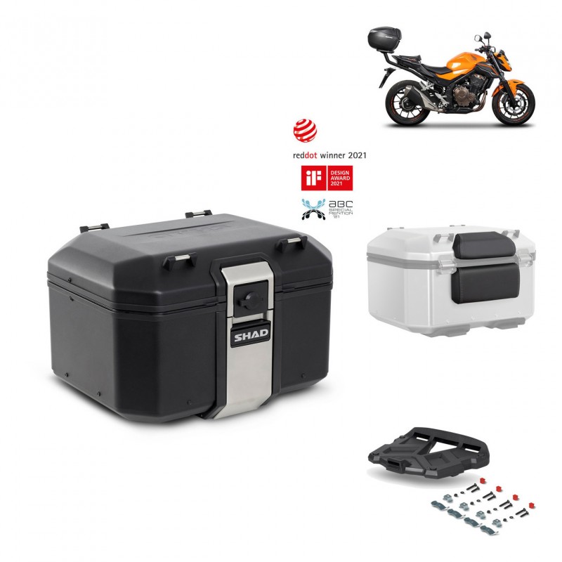SHAD Rear trunk + grill mounting bracket accessories TR48 TERRA BLACK EDITION KIT-451458