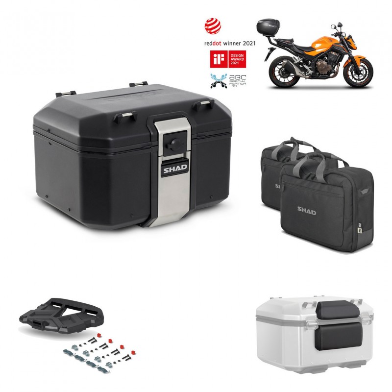 SHAD Baul trasero + parrilla soporte montaje accesorios TR48 TERRA BLACK EDITION KIT-451462