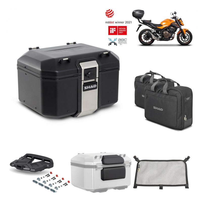 SHAD Baul trasero + parrilla soporte montaje accesorios TR48 TERRA BLACK EDITION KIT-451464