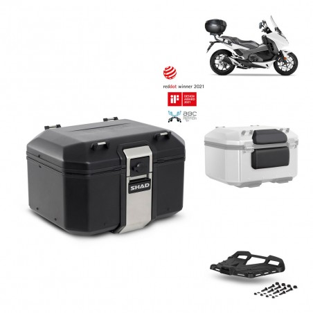 SHAD Baul trasero + parrilla soporte montaje accesorios TR48 TERRA BLACK EDITION KIT-451497