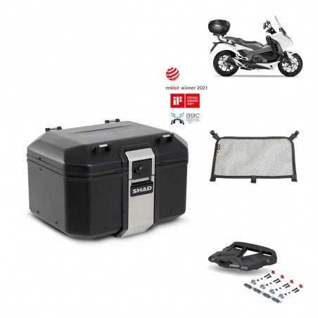 SHAD Baul trasero + parrilla soporte montaje accesorios TR48 TERRA BLACK EDITION KIT-451505