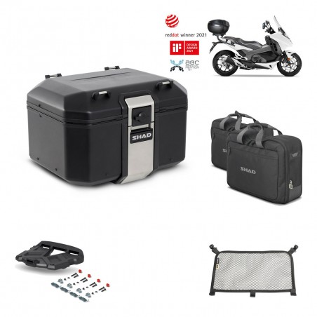 SHAD Baul trasero + parrilla soporte montaje accesorios TR48 TERRA BLACK EDITION KIT-451509