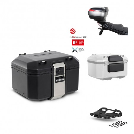 SHAD Baul trasero + parrilla soporte montaje accesorios TR48 TERRA BLACK EDITION KIT-451566