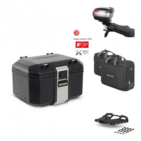 SHAD Baul trasero + parrilla soporte montaje accesorios TR48 TERRA BLACK EDITION KIT-451569