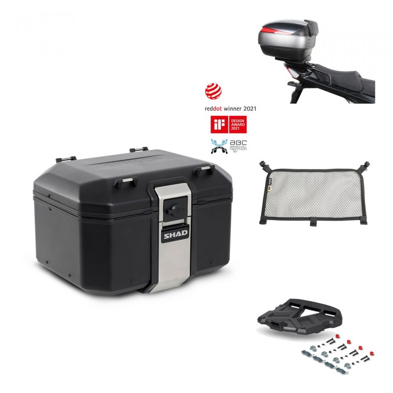SHAD Baul trasero + parrilla soporte montaje accesorios TR48 TERRA BLACK EDITION KIT-451574