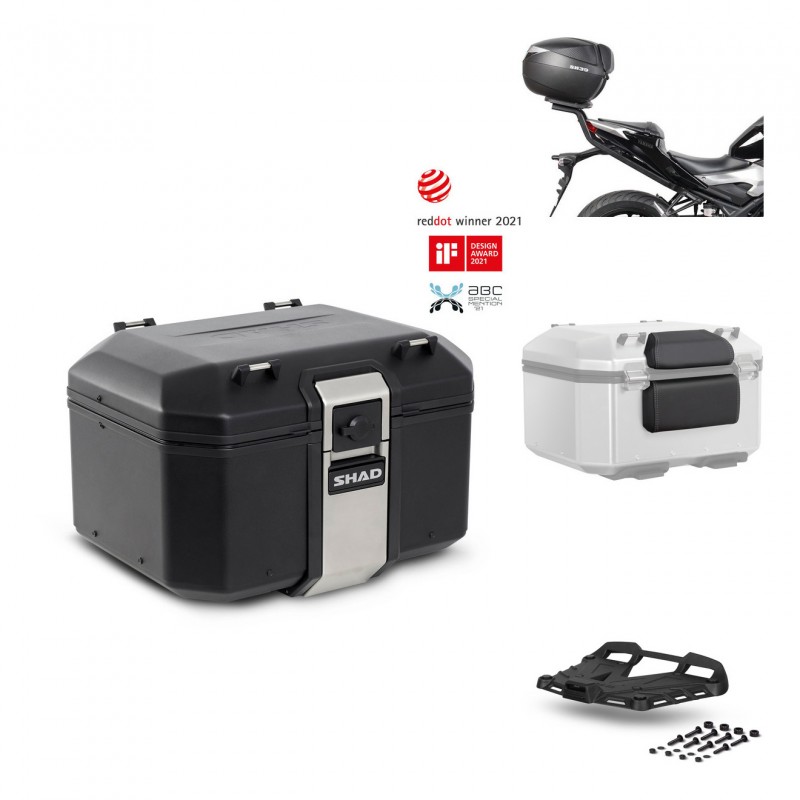 SHAD Baul trasero + parrilla soporte montaje accesorios TR48 TERRA BLACK EDITION KIT-451612