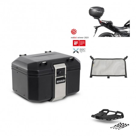 SHAD Baul trasero + parrilla soporte montaje accesorios TR48 TERRA BLACK EDITION KIT-451613