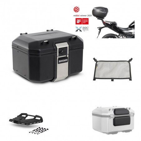 SHAD Baul trasero + parrilla soporte montaje accesorios TR48 TERRA BLACK EDITION KIT-451614