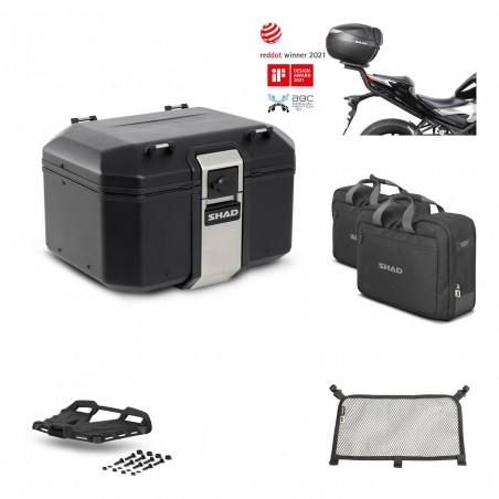 SHAD Baul trasero + parrilla soporte montaje accesorios TR48 TERRA BLACK EDITION KIT-451617